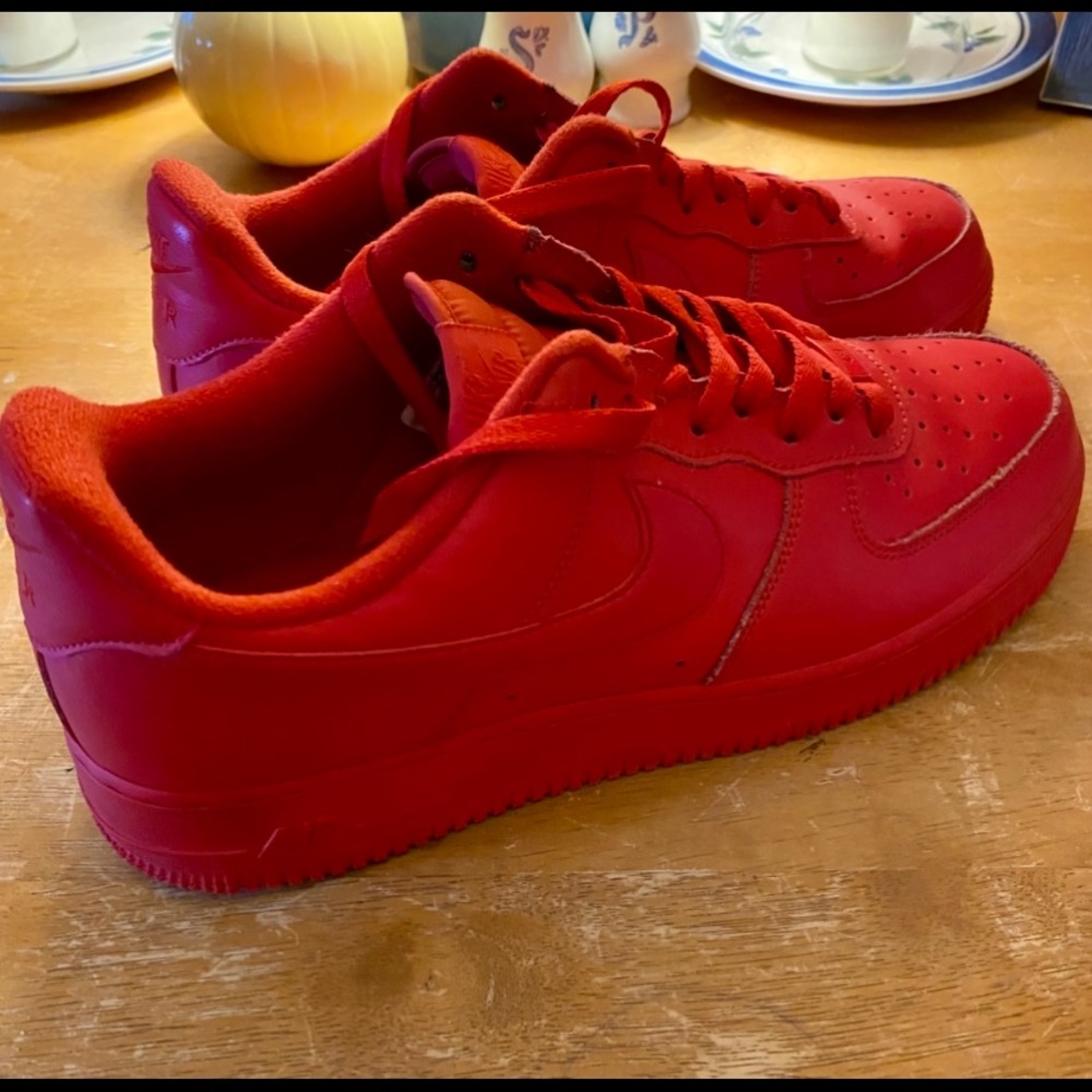 Nike Air Force One Red leather Sneakers